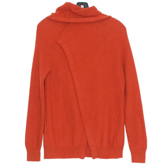 Madewell Sweater Preppy Cozy Retro Minimalist Cross Back Turtleneck Orange XXS - Picture 2 of 6
